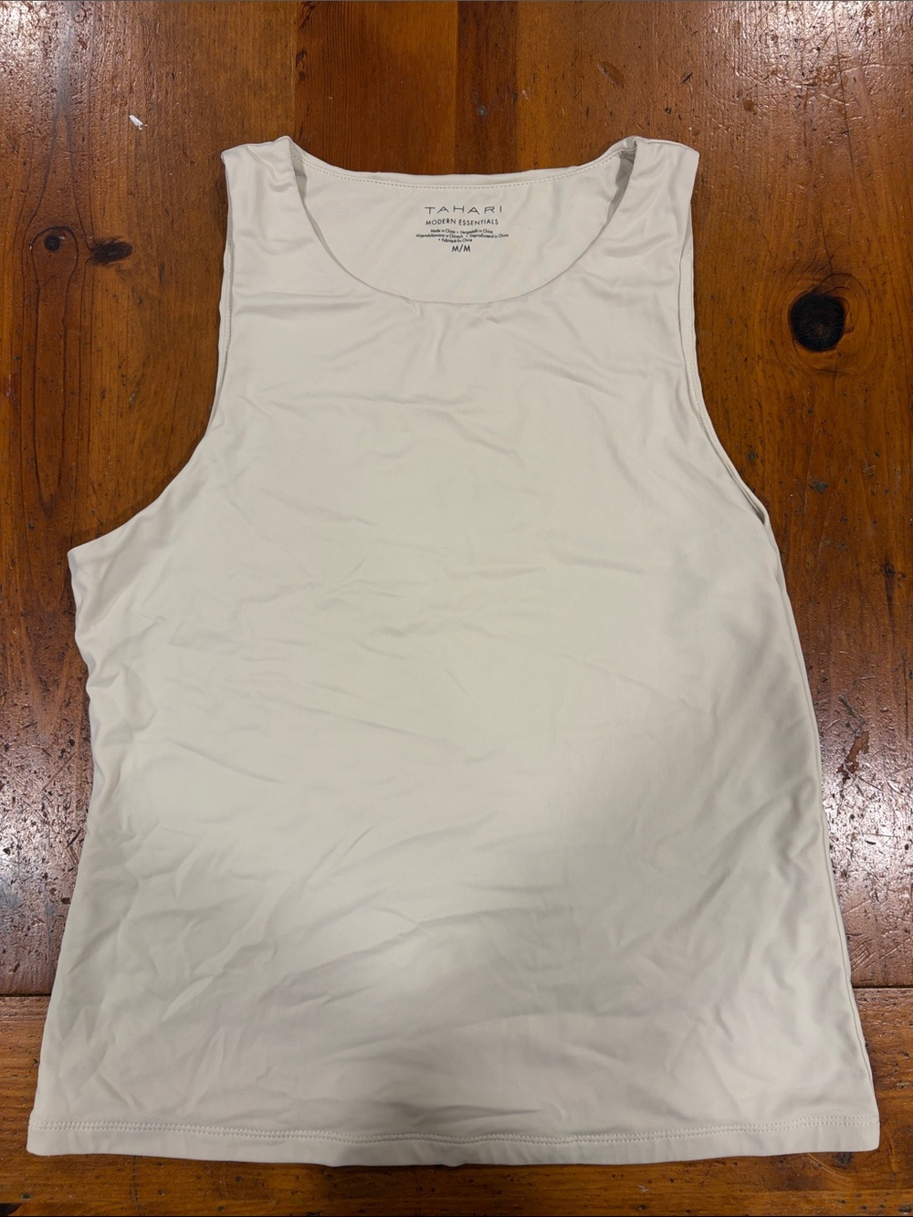 Tahari Cream Scoop Neck Tank - Women's Sleeveless Top